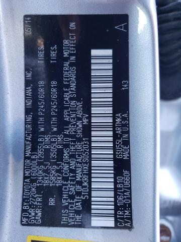 Photo 14 from auction – 2014 TOYOTA HIGHLANDER with VIN 5TDJKRFHXES052031