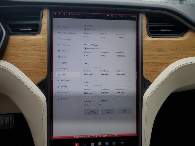 Photo 9 from auction – 2020 TESLA MODEL S with VIN 5YJSA1E21LF412634