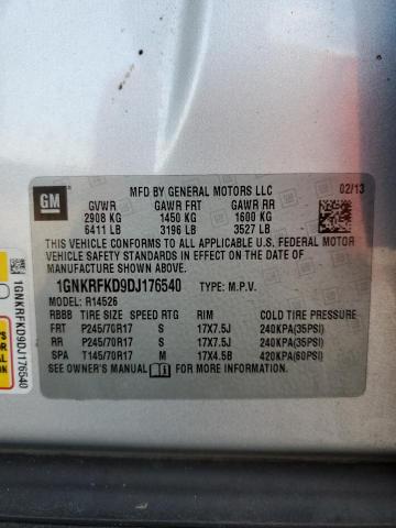 Photo 14 from auction – 2013 CHEVROLET TRAVERSE L with VIN 1GNKRFKD9DJ176540