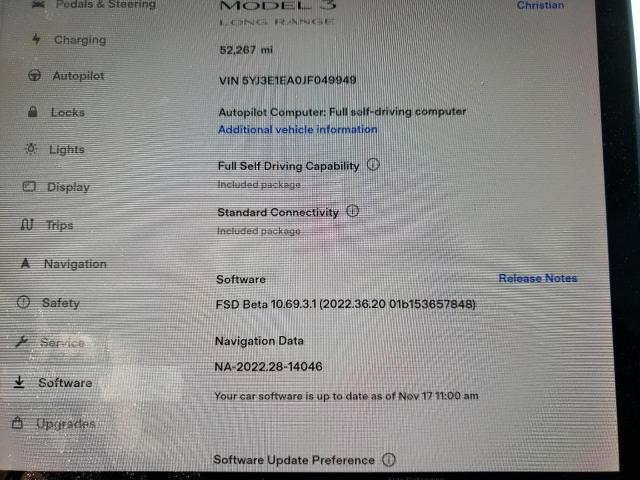 Photo 9 from auction – 2018 TESLA MODEL 3 with VIN 5YJ3E1EA0JF049949