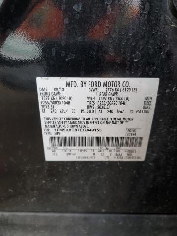 Photo 14 from auction – 2014 FORD EXPLORER X with VIN 1FM5K8D87EGA49155