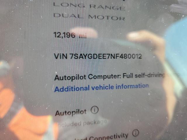 Photo 8 from auction – 2022 TESLA MODEL Y with VIN 7SAYGDEE7NF480012