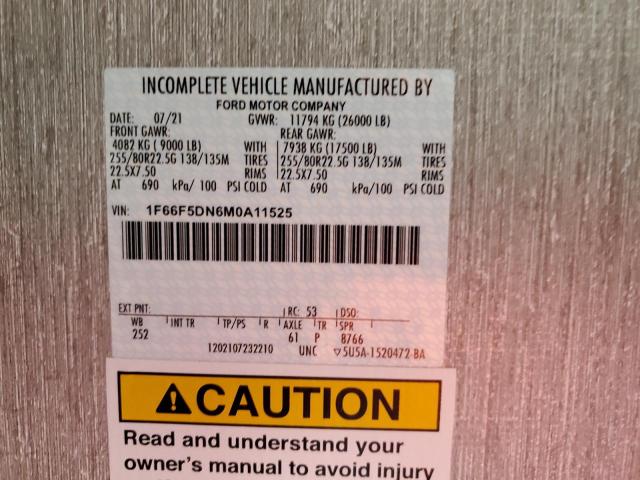 Photo 10 from auction – 2022 FORD F53 with VIN 1F66F5DN6M0A11525