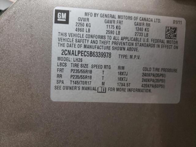 Photo 14 from auction – 2011 CHEVROLET EQUINOX LT with VIN 2CNALPEC5B6339978