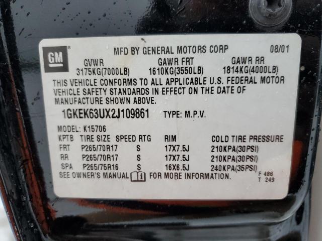 صورة رقم 14 من المزاد - 2002 GMC DENALI مع VIN 1GKEK63UX2J109861