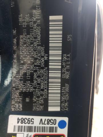 Photo 14 from auction – 2012 TOYOTA SIENNA XLE with VIN 5TDDK3DC8CS035274