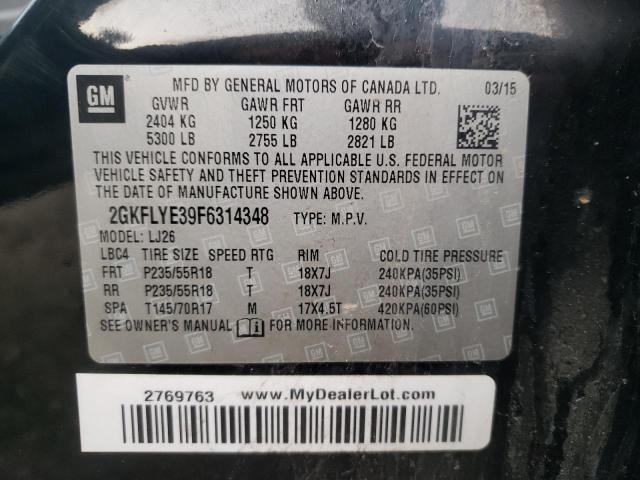 Photo 14 from auction – 2015 GMC TERRAIN SL with VIN 2GKFLYE39F6314348