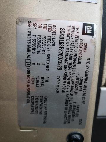 Photo 14 from auction – 2007 PONTIAC TORRENT with VIN 2CKDL63F876073929