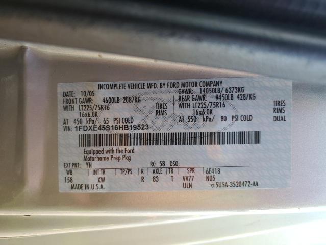 Photo 10 from auction – 2006 FORD ECONOLINE with VIN 1FDXE45S16HB19523