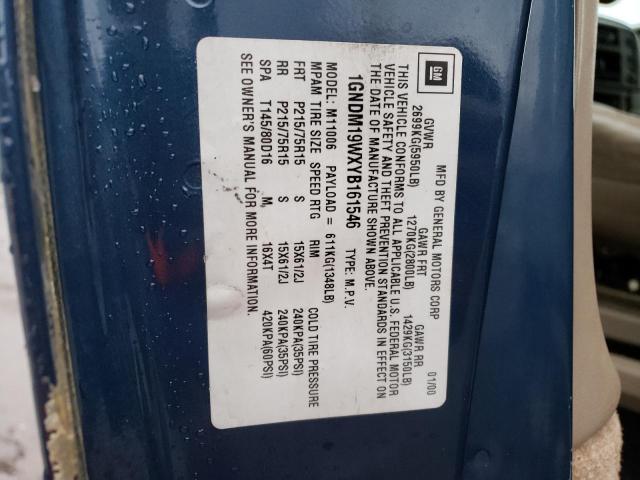 Photo 14 from auction – 2000 CHEVROLET ASTRO with VIN 1GNDM19WXYB161546