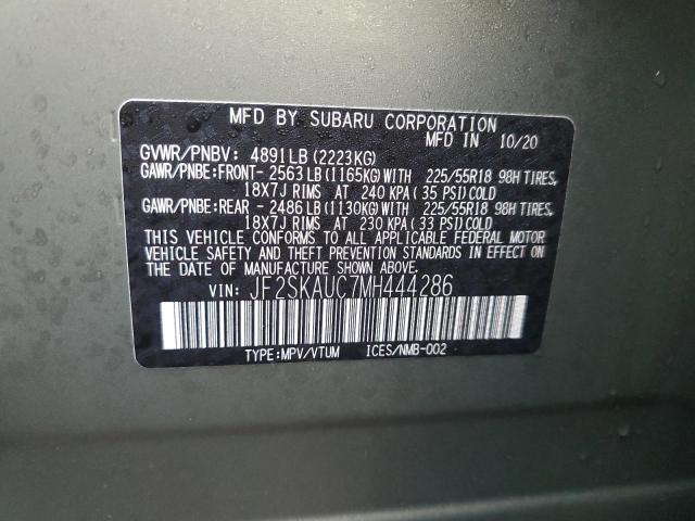 Photo 14 from auction – 2021 SUBARU FORESTER L with VIN JF2SKAUC7MH444286