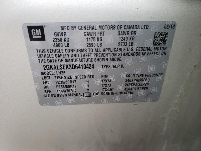 Photo 14 from auction – 2013 GMC TERRAIN SL with VIN 2GKALSEK3D6410424