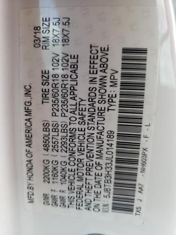 Photo 14 from auction – 2018 ACURA RDX with VIN 5J8TB3H33JL014189