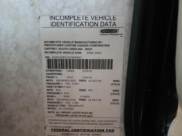 Photo 10 from auction – 2002 FREIGHTLINER CHASSIS X with VIN 4UZAAHBV22CK66867