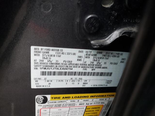 Photo 14 from auction – 2020 FORD EXPEDITION with VIN 1FMJU1JT0LEA04754