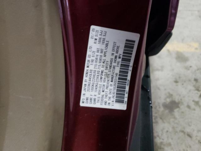 Photo 14 from auction – 2005 HONDA CR-V LX with VIN JHLRD78535C031546