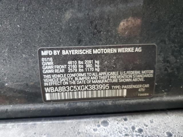 Photo 10 from auction – 2016 BMW 340 I with VIN WBA8B3C5XGK383995