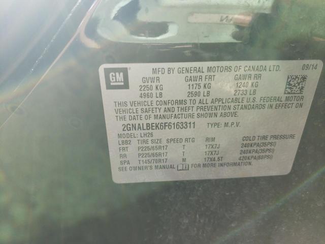 Photo 14 from auction – 2015 CHEVROLET EQUINOX LT with VIN 2GNALBEK6F6163311