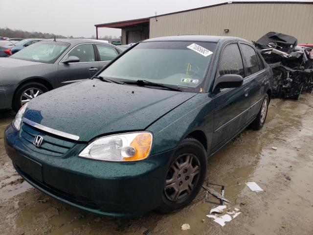 HONDA CIVIC LX 2001 with VIN 2HGES16551H615859 - Photo from auction