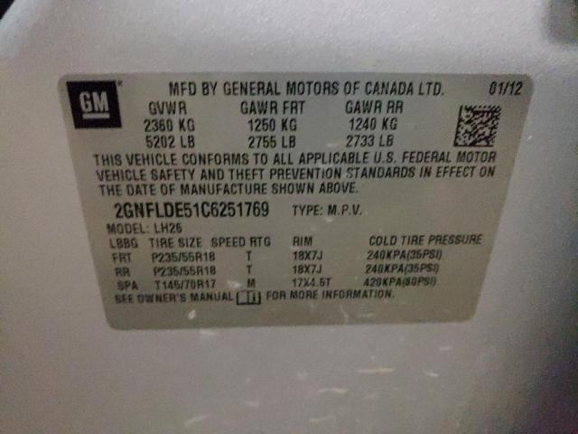Photo 14 from auction – 2012 CHEVROLET EQUINOX LT with VIN 2GNFLDE51C6251769