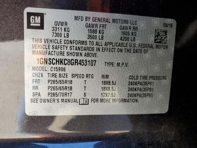 Photo 14 from auction – 2016 CHEVROLET SUBURBAN C with VIN 1GNSCHKC8GR453107
