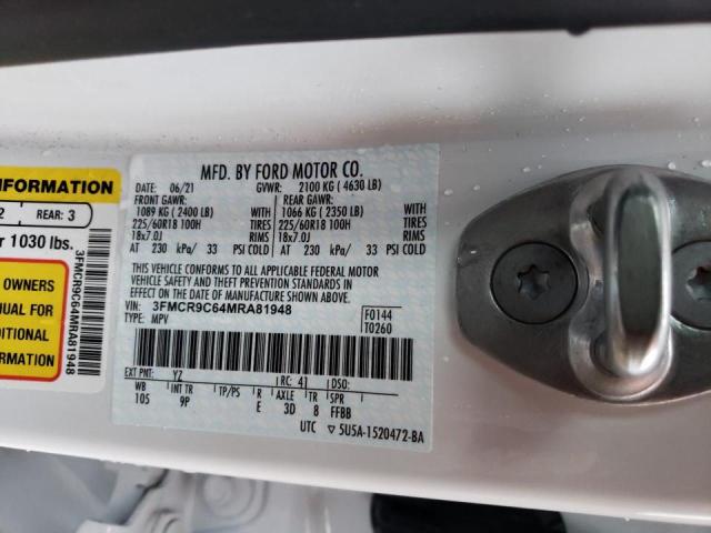 Photo 14 from auction – 2021 FORD BRONCO SPO with VIN 3FMCR9C64MRA81948