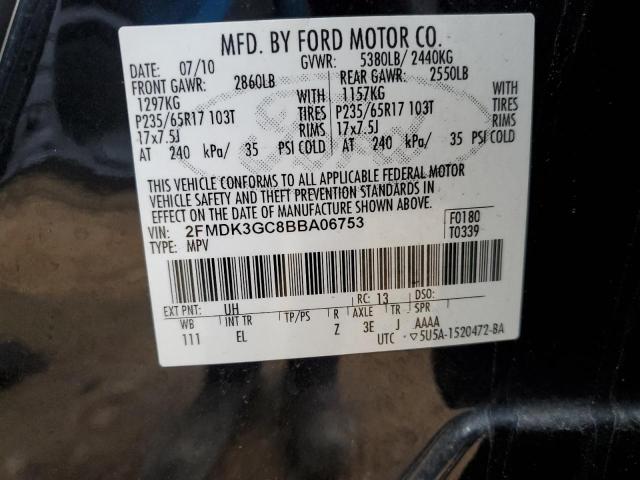 Photo 14 from auction – 2011 FORD EDGE SE with VIN 2FMDK3GC8BBA06753