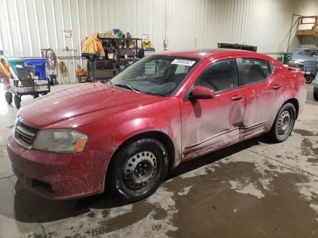 DODGE AVENGER SX 2012 with VIN 1C3CDZCB7CN251385 - Photo from auction