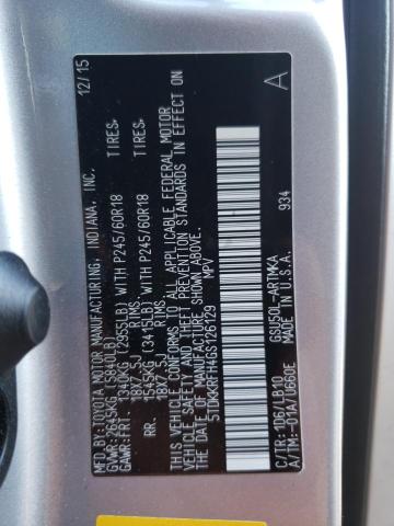 Photo 14 from auction – 2016 TOYOTA HIGHLANDER with VIN 5TDKKRFH4GS126129