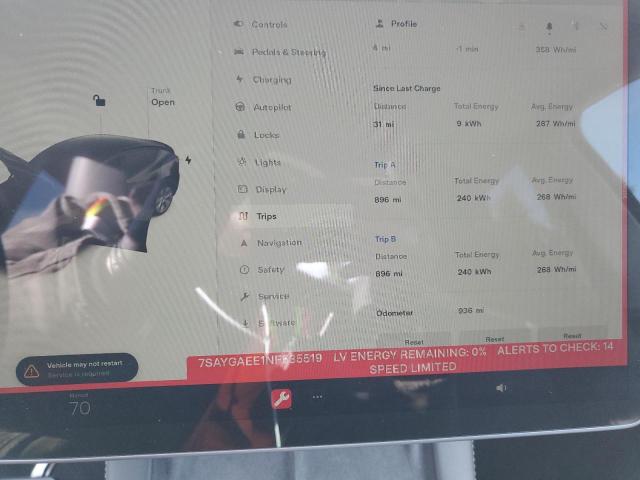 Photo 9 from auction – 2022 TESLA MODEL Y with VIN 7SAYGAEE1NF535519