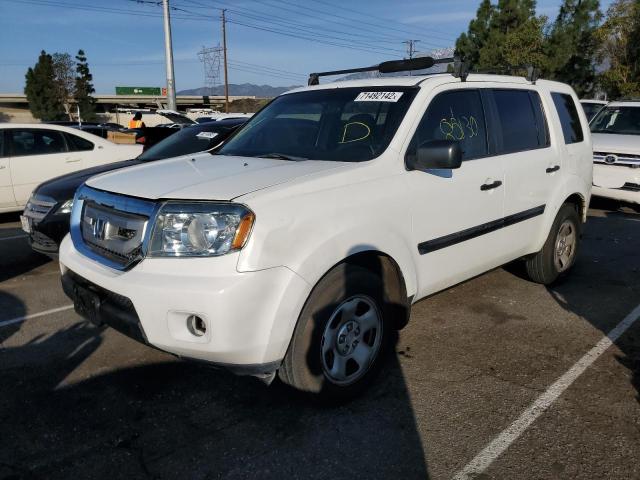 HONDA PILOT LX 2011 with VIN 5FNYF3H27BB042808 - Photo from auction