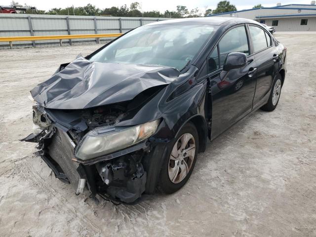 HONDA CIVIC LX 2013 with VIN 19XFB2F55DE065605 - Photo from auction