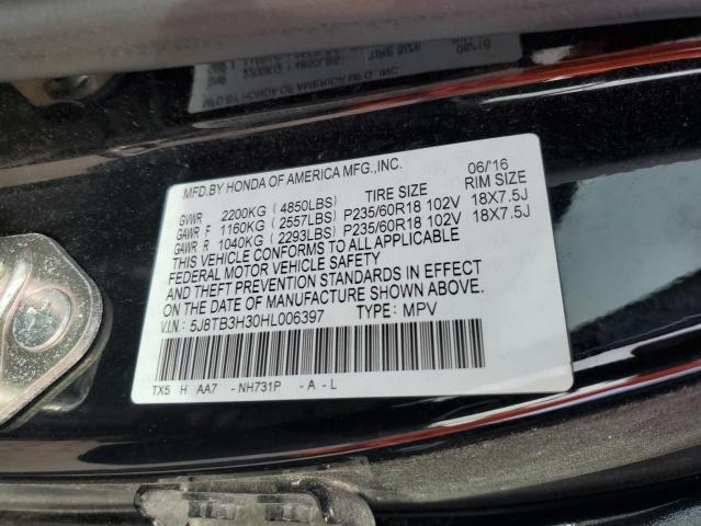 Photo 14 from auction – 2017 ACURA RDX with VIN 5J8TB3H30HL006397