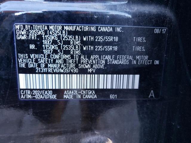 Photo 14 from auction – 2017 TOYOTA RAV4 LIMIT with VIN 2T3YFREV6HW397490