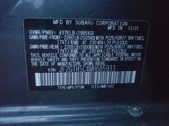 Photo 14 from auction – 2021 SUBARU CROSSTREK with VIN JF2GTHSC4MH685933