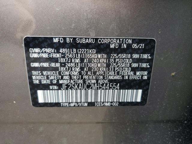 Photo 14 from auction – 2021 SUBARU FORESTER L with VIN JF2SKAUC2MH544554