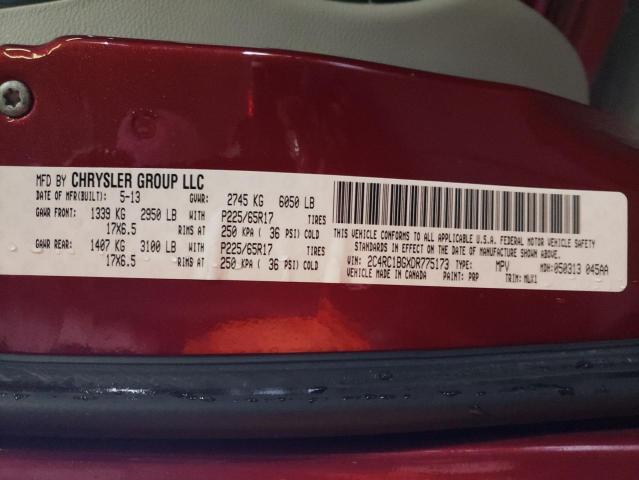 Photo 14 from auction – 2013 CHRYSLER TOWN & COU with VIN 2C4RC1BGXDR775173