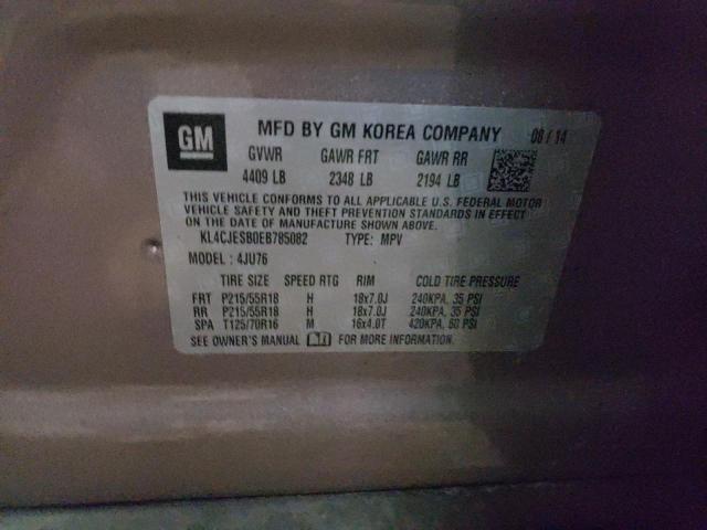 Photo 14 from auction – 2014 BUICK ENCORE with VIN KL4CJESB0EB785082