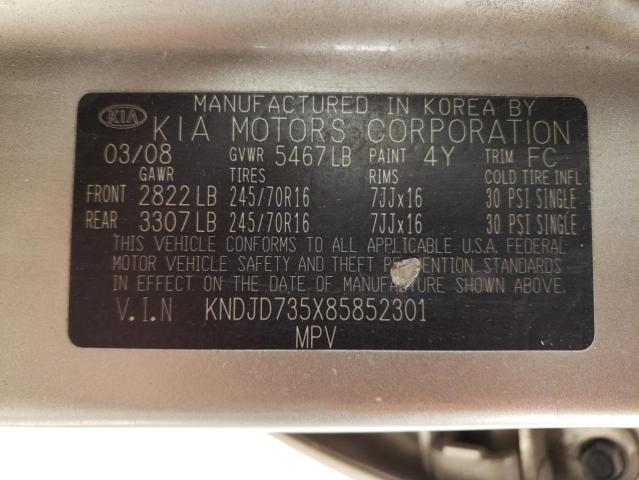Photo 14 from auction – 2008 KIA SORENTO EX with VIN KNDJD735X85852301