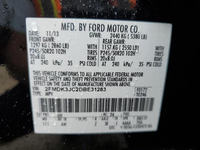 Photo 14 from auction – 2013 FORD EDGE SEL with VIN 2FMDK3JC2DBE31283
