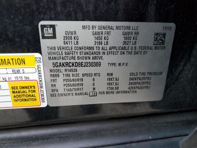 Photo 14 from auction – 2014 BUICK ENCLAVE with VIN 5GAKRCKD8EJ230369