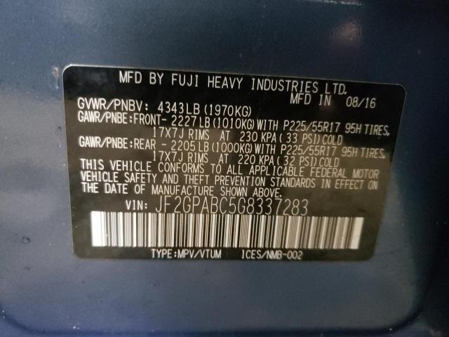 Photo 14 from auction – 2016 SUBARU CROSSTREK with VIN JF2GPABC5G8337283