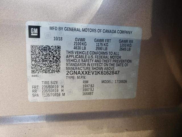 Photo 14 from auction – 2019 CHEVROLET EQUINOX PR with VIN 2GNAXXEV1K6162847