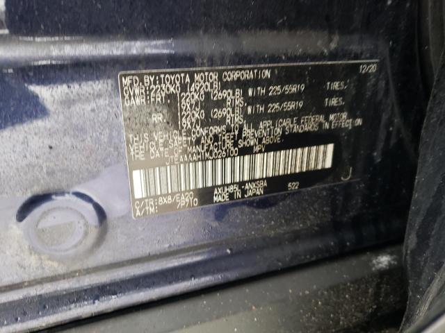 Photo 14 from auction – 2021 TOYOTA VENZA LE with VIN JTEAAAAH1MJ026100