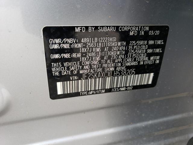 Photo 14 from auction – 2020 SUBARU FORESTER T with VIN JF2SKAXCXLH538205