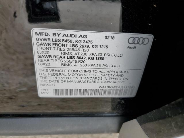 Photo 14 from auction – 2018 AUDI Q5 PREMIUM with VIN WA1BNAFY4J2137083