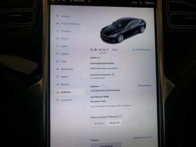 Photo 9 from auction – 2014 TESLA MODEL S with VIN 5YJSA1S11EFP36634