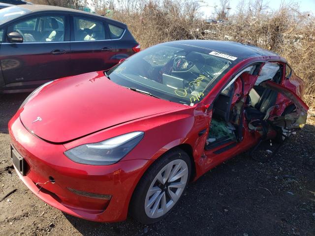 TESLA MODEL 3 2022 with VIN 5YJ3E1EA2NF184923 - Photo from auction