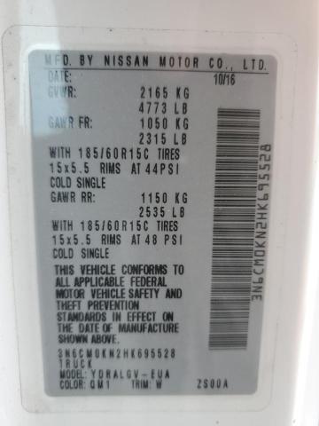 Photo 14 from auction – 2017 NISSAN NV200 2.5S with VIN 3N6CM0KN2HK695528