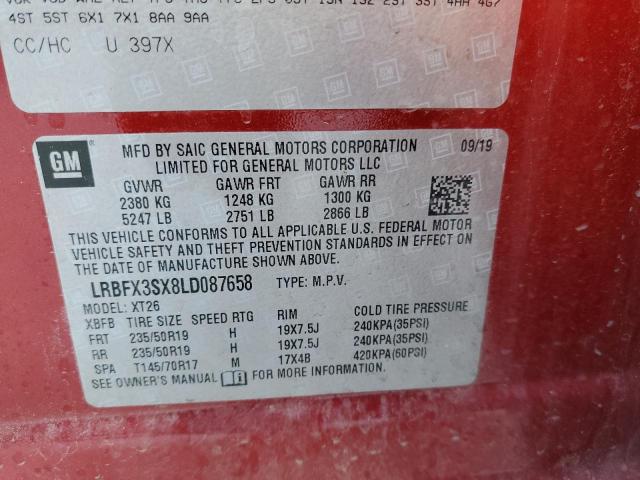 Photo 14 from auction – 2020 BUICK ENVISION P with VIN LRBFX3SX8LD087658